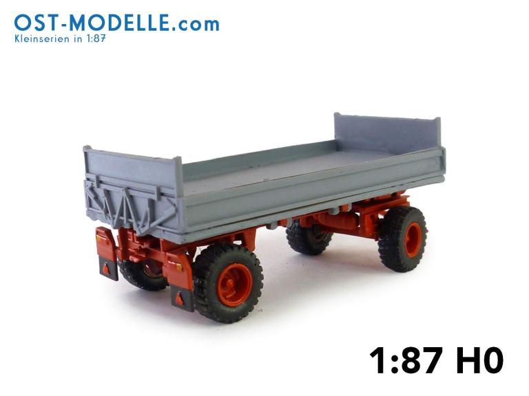 Preview: HW80.11 ND Kippaufbau halbe Bordwand links und rechts grau rot